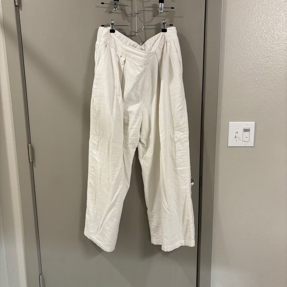 Abercrombie white linen pants